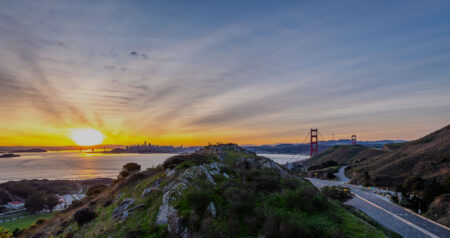 View of Golden gate bridge